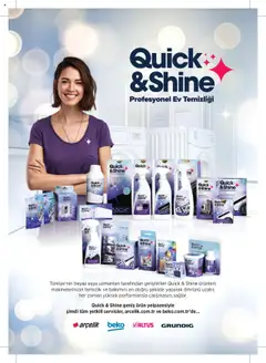 Arçelik Quick and Shine Temizlik ve Bakım Ürünleri 07.03.2024 - Broşürünün önizlemesi