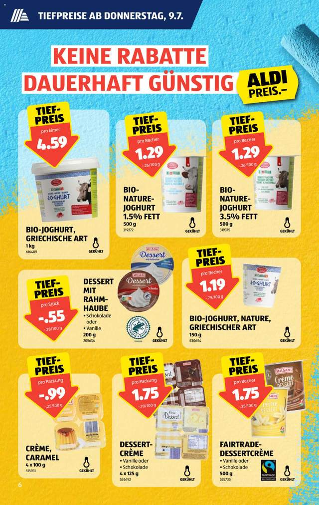 Neue Aldi Aktionen ab 09.07.