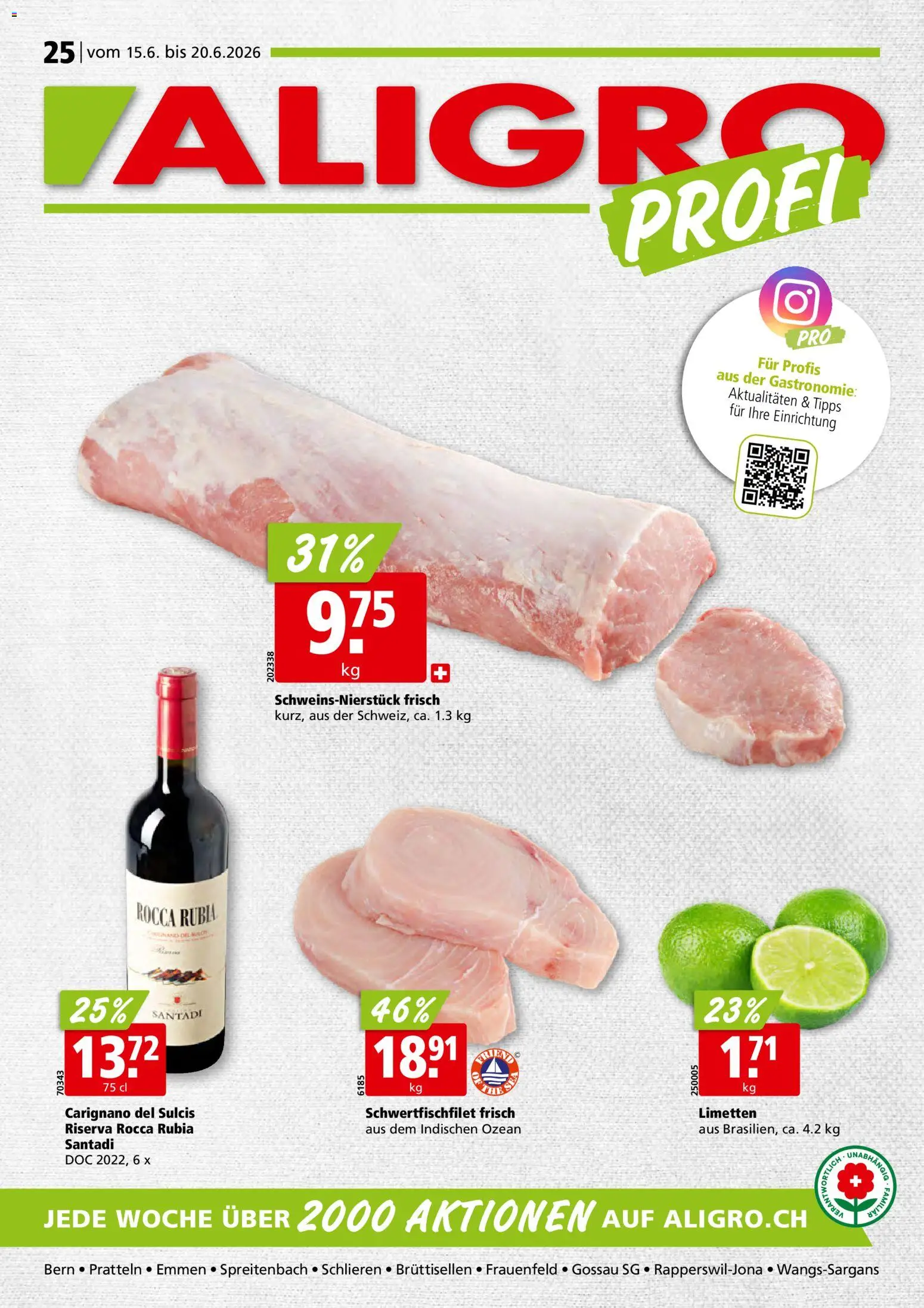 Vorschau des Merkblatts Aligro aktionen vom Shop Aligro gültig von 15.06.2026 bis 20.06.2026
