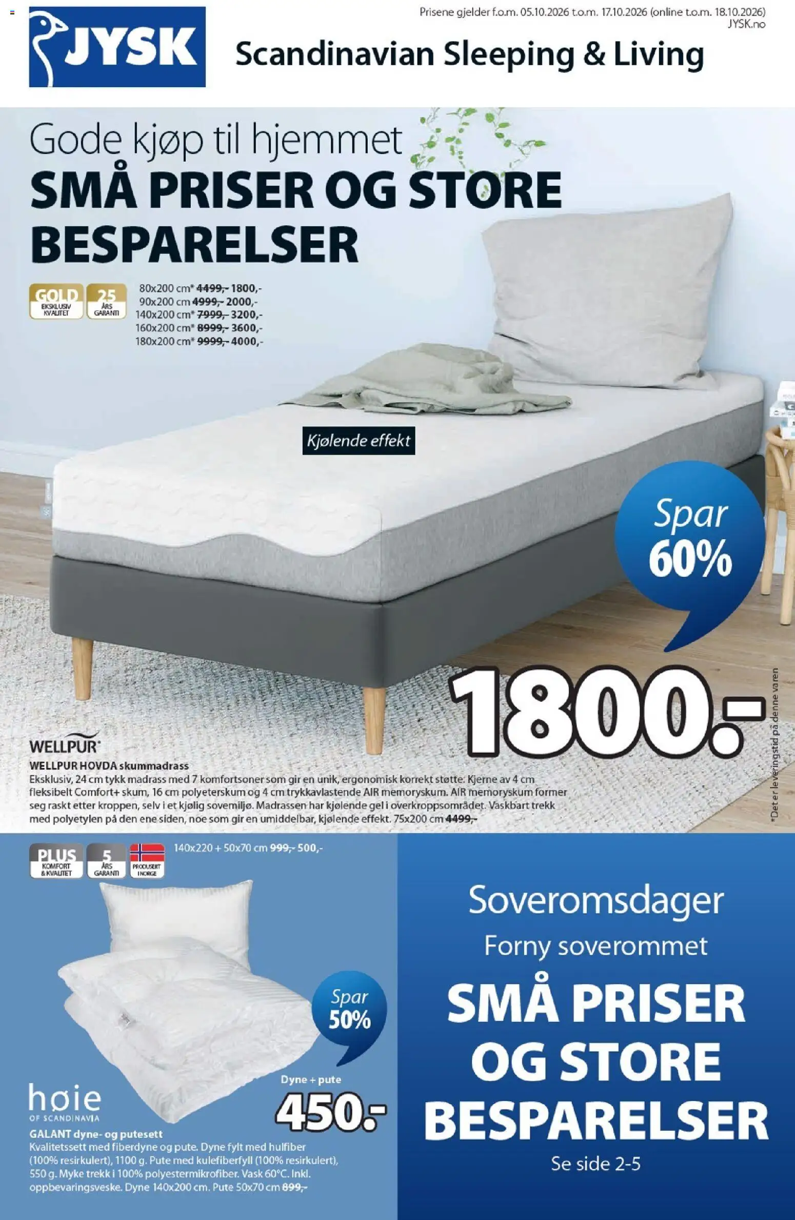 Forhåndsvis JYSK kundeavis fra butikk JYSK gyldig fra 05/10/2026