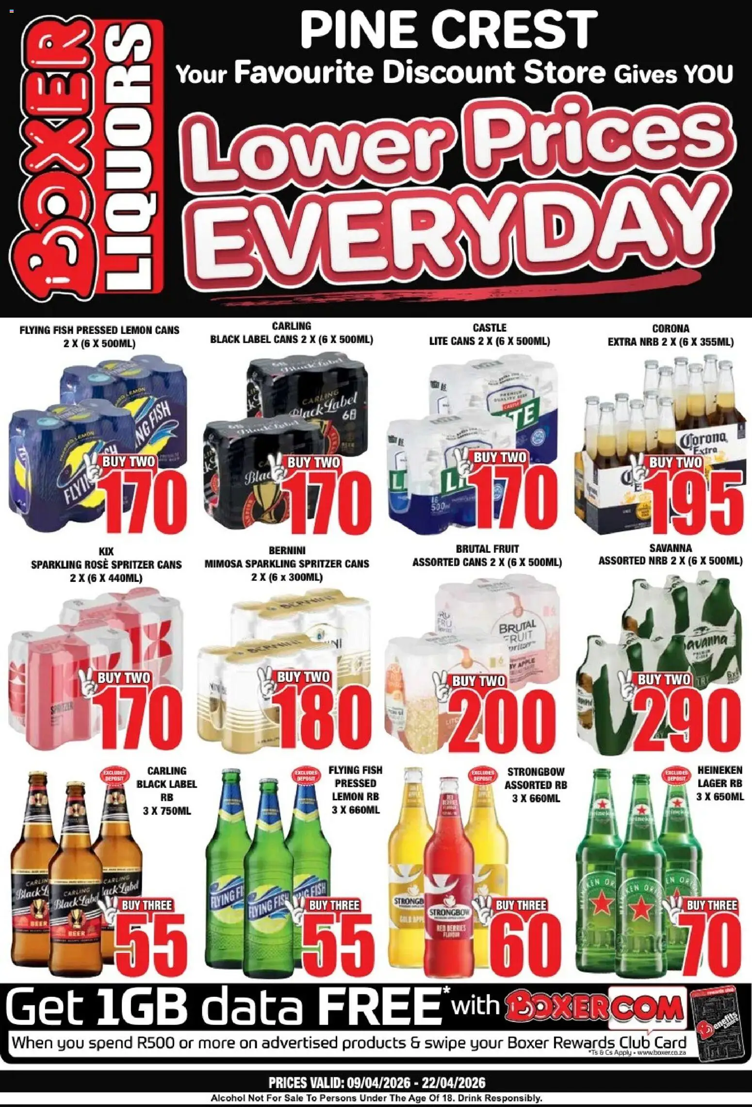 Preview of Boxer flyer valid from 09/04/2026 - Fish, Alcohol, Heineken, Fruit, Data, Beer, Lemon