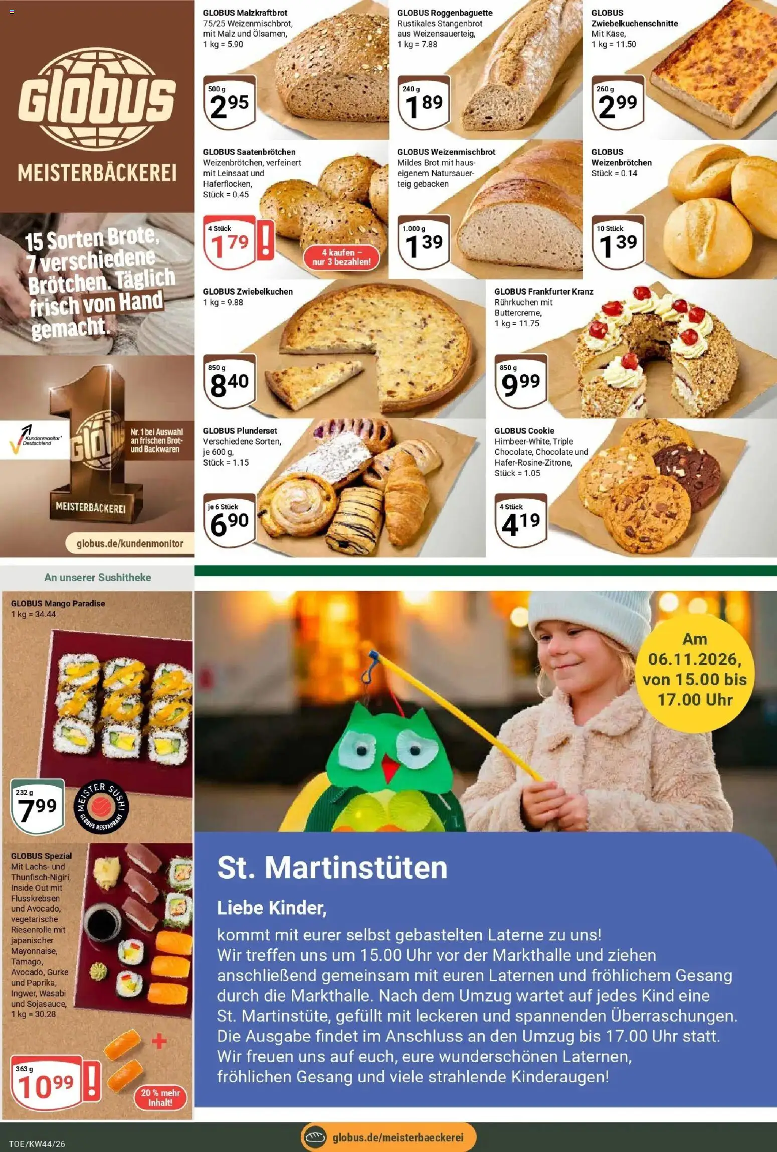 Vorschau von dem Prospekt des Geschäftes Globus, gültig ab dem 26.10.2026