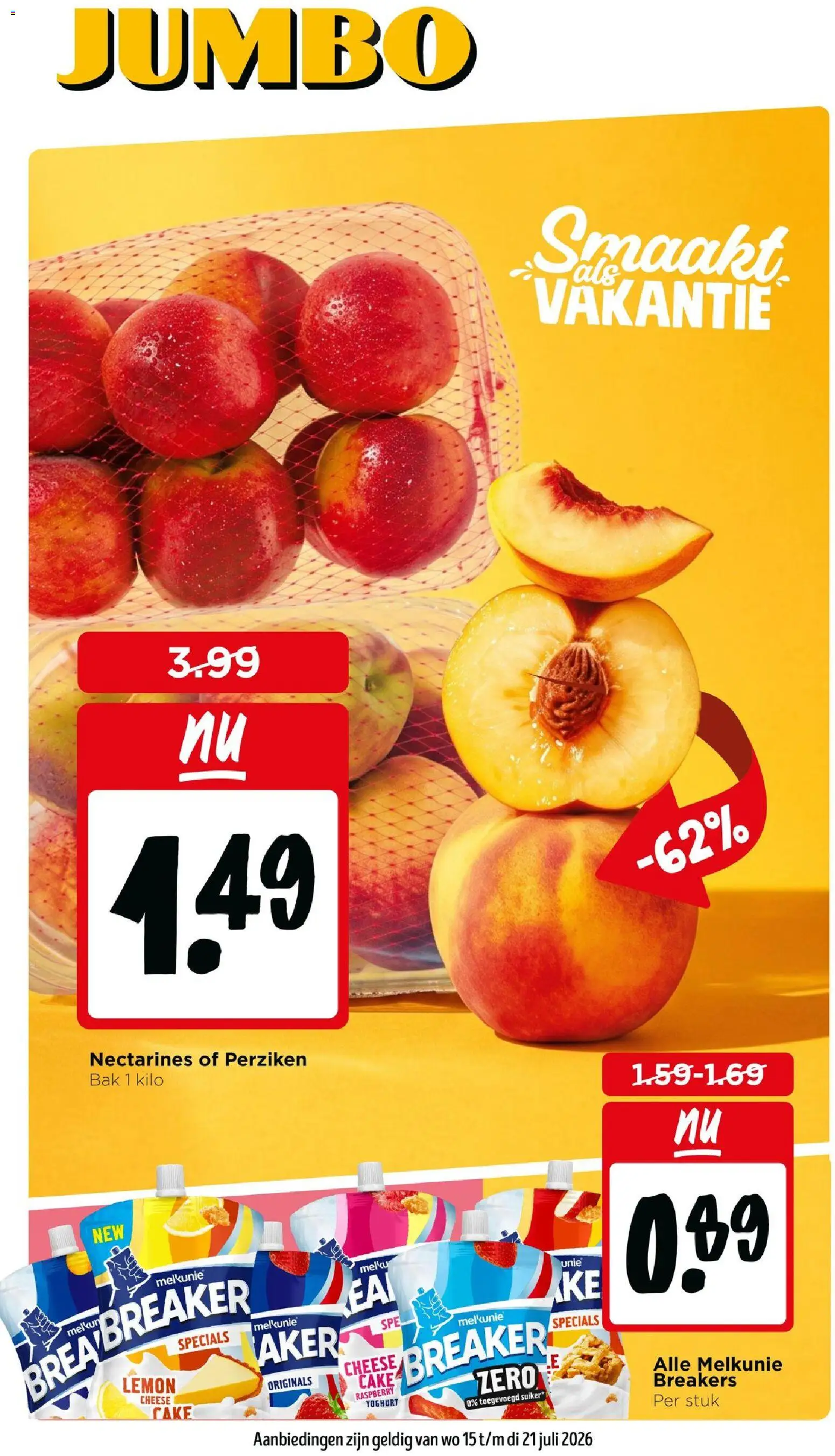 Voorbeeld van Jumbo folder week 29 van winkel Jumbo geldig vanaf 15-07-2026 - Cake, Yoghurt, Perziken, Nectarines
