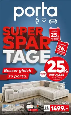 Vorschau von dem Prospekt des Geschäftes Porta!, gültig ab dem 25.09.2026