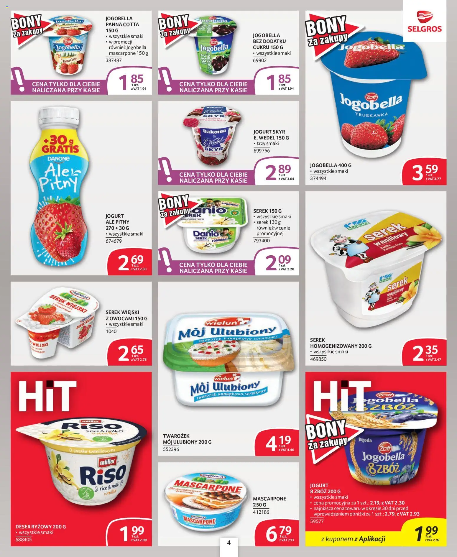 Pogląd gazetki "Selgros cash&carry gazetka - Oferta dla profesjonalistów" ze sklepu Selgros cash&carry ważnej od 08.10.2026 - Mascarpone, Skyr, Serek wiejski, Deser, Jogurt, Jogurt Skyr, Serek, Twarożek