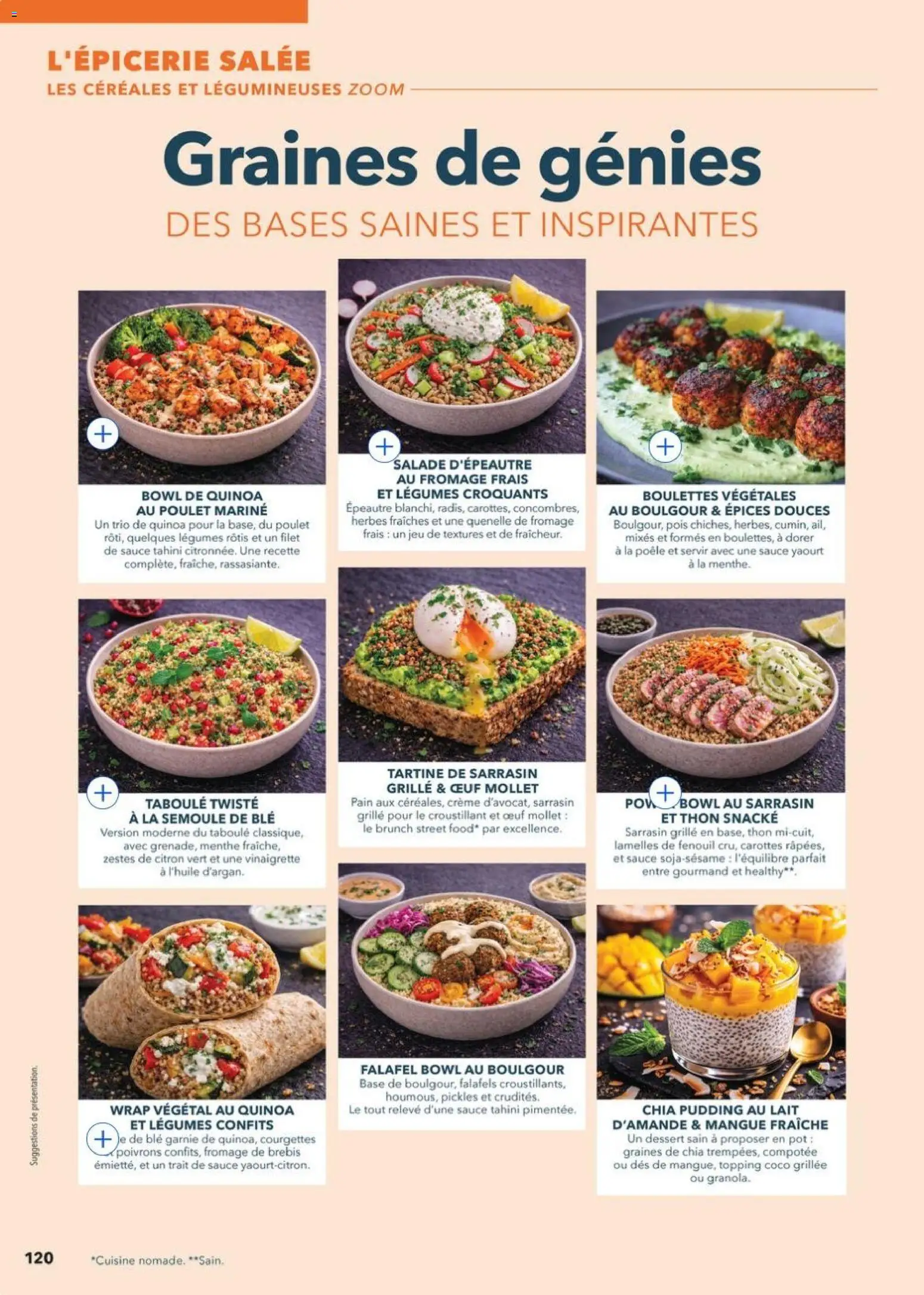 Prévisualisation de METRO - Restauration rapide du magasin METRO formulaire valide 14/04/2026 - Salade, Pain, Carottes, Wrap, Mangue, Céréales, Menthe, Base