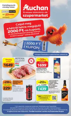 Auchan - Auchan Szupermarket akciós újság megtekintése, amely érvényes 2026.09.03.-től