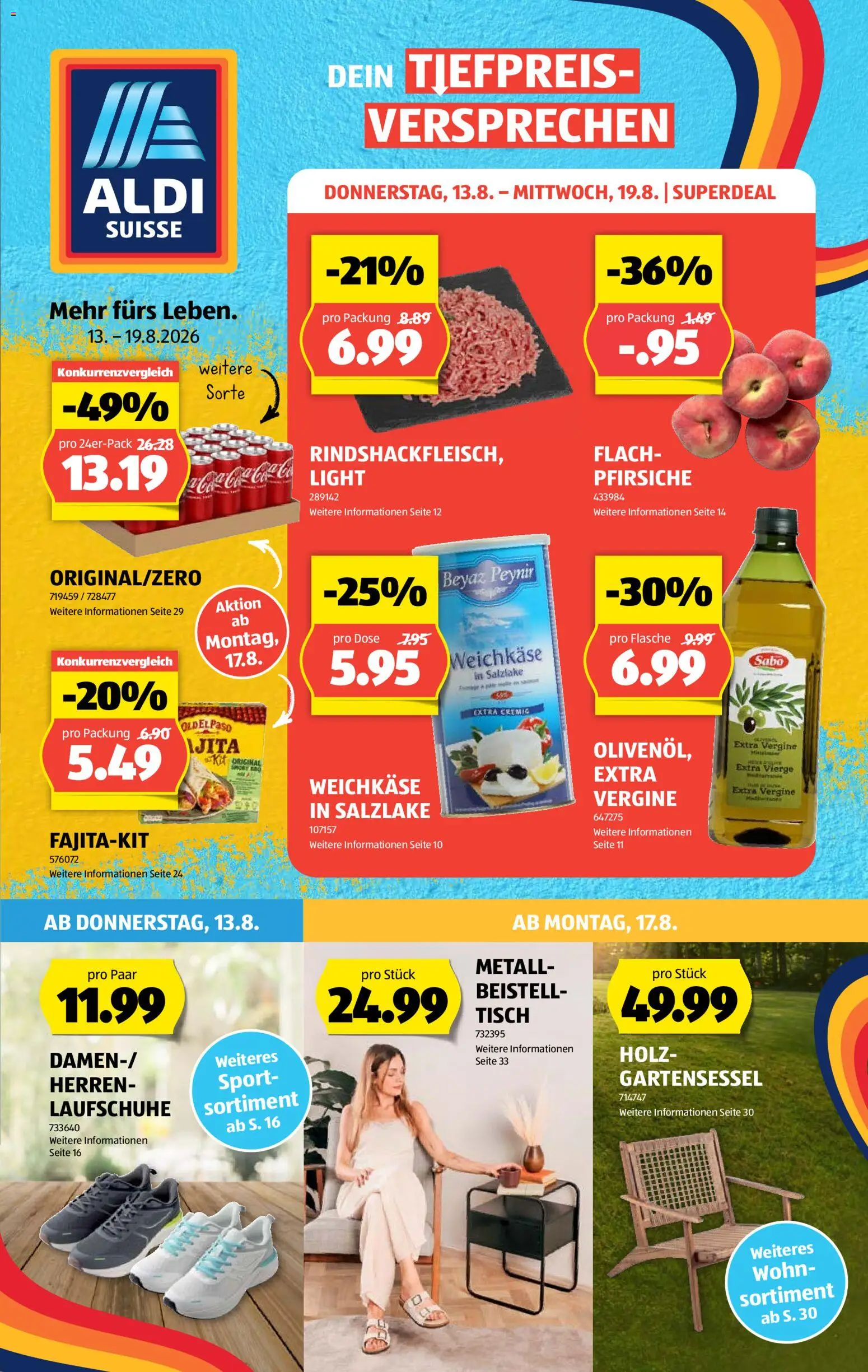 Vorschau des Merkblatts Aldi aktionen vom Shop Aldi gültig von 13.08.2026 bis 19.08.2026