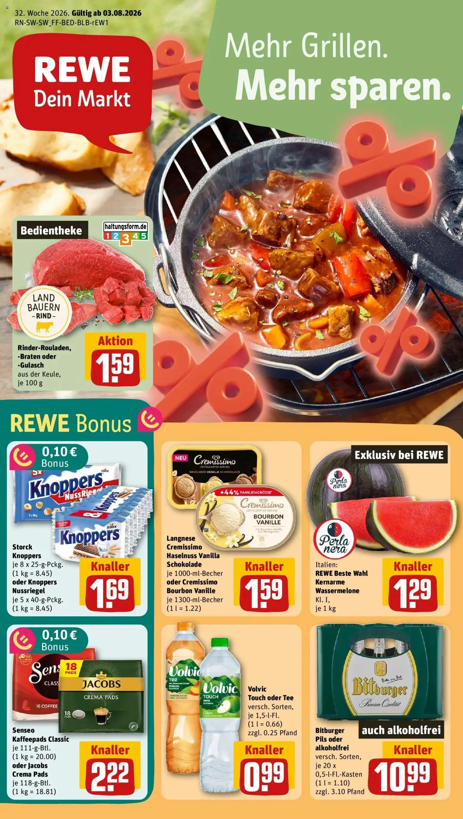 Vorschau von dem Prospekt des Geschäftes Rewe, gültig ab dem 03.08.2026