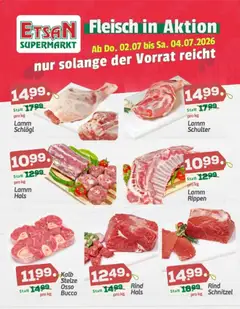 Vorschau der Angebote: ETSAN ETSAN Fleisch in Aktion gültig ab 02.07.2026
