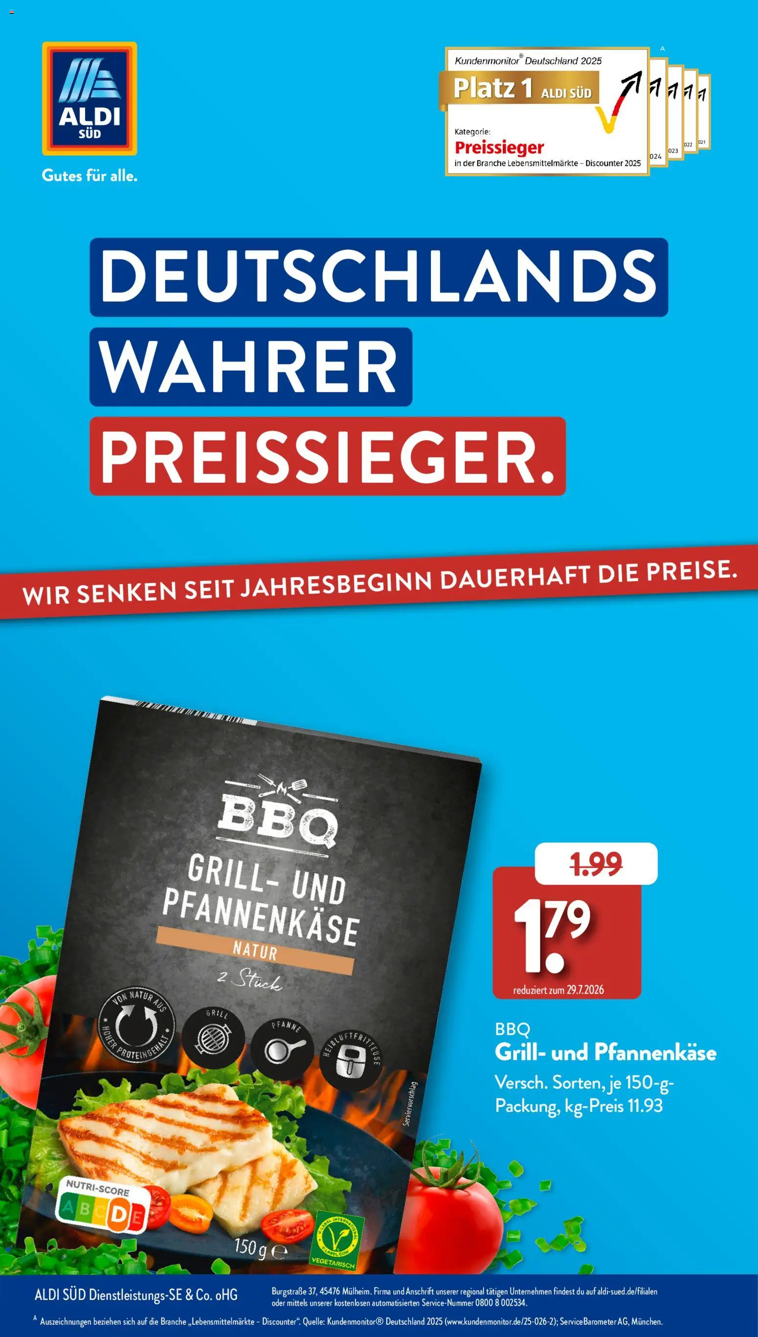 Vorschau von dem Prospekt des Geschäftes Aldi Süd, gültig ab dem 05.08.2026