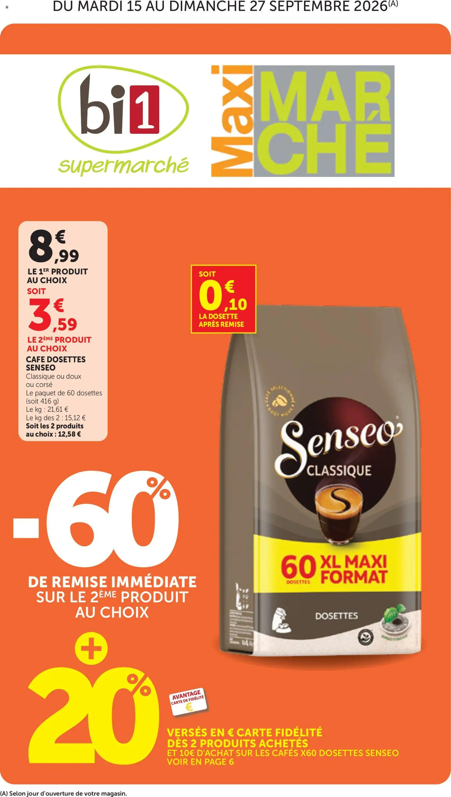 Prévisualisation de bi1 Catalogue maxi marché du magasin bi1 formulaire valide 15/09/2026
