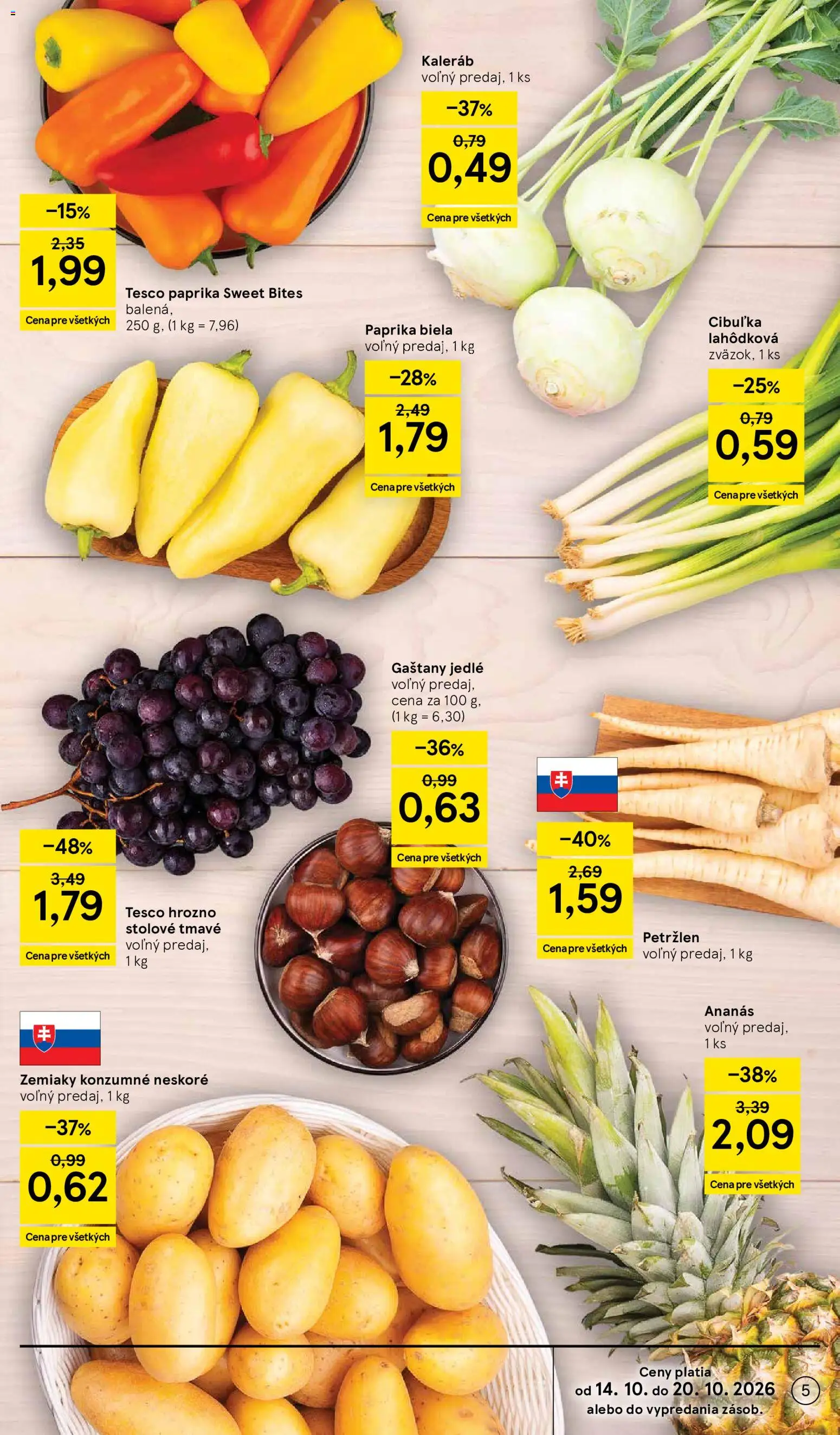 Náhľad Tesco letáku platného od 14.10.2026