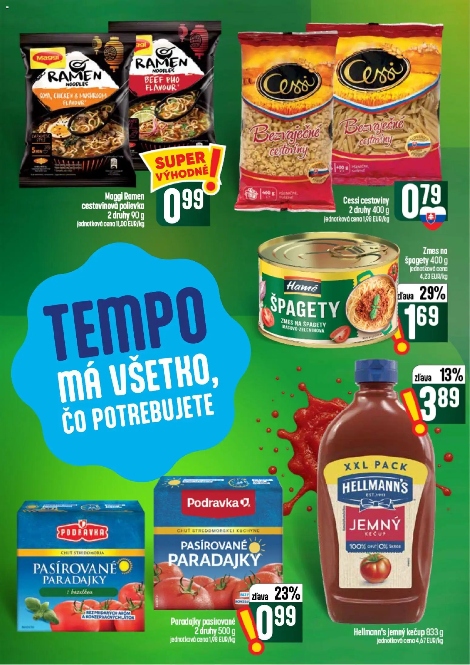 Náhľad COOP Jednota letáku platného od 10.09.2026 - Cestoviny, Kuchyne, Špagety, Paradajky, Kečup