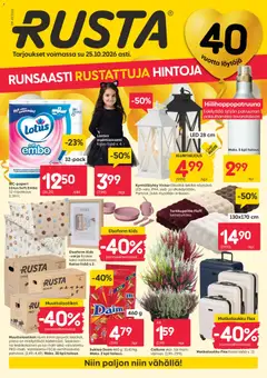 Kaupan Rusta Rusta tarjoukset esikatselu, voimassa 19/10/2026