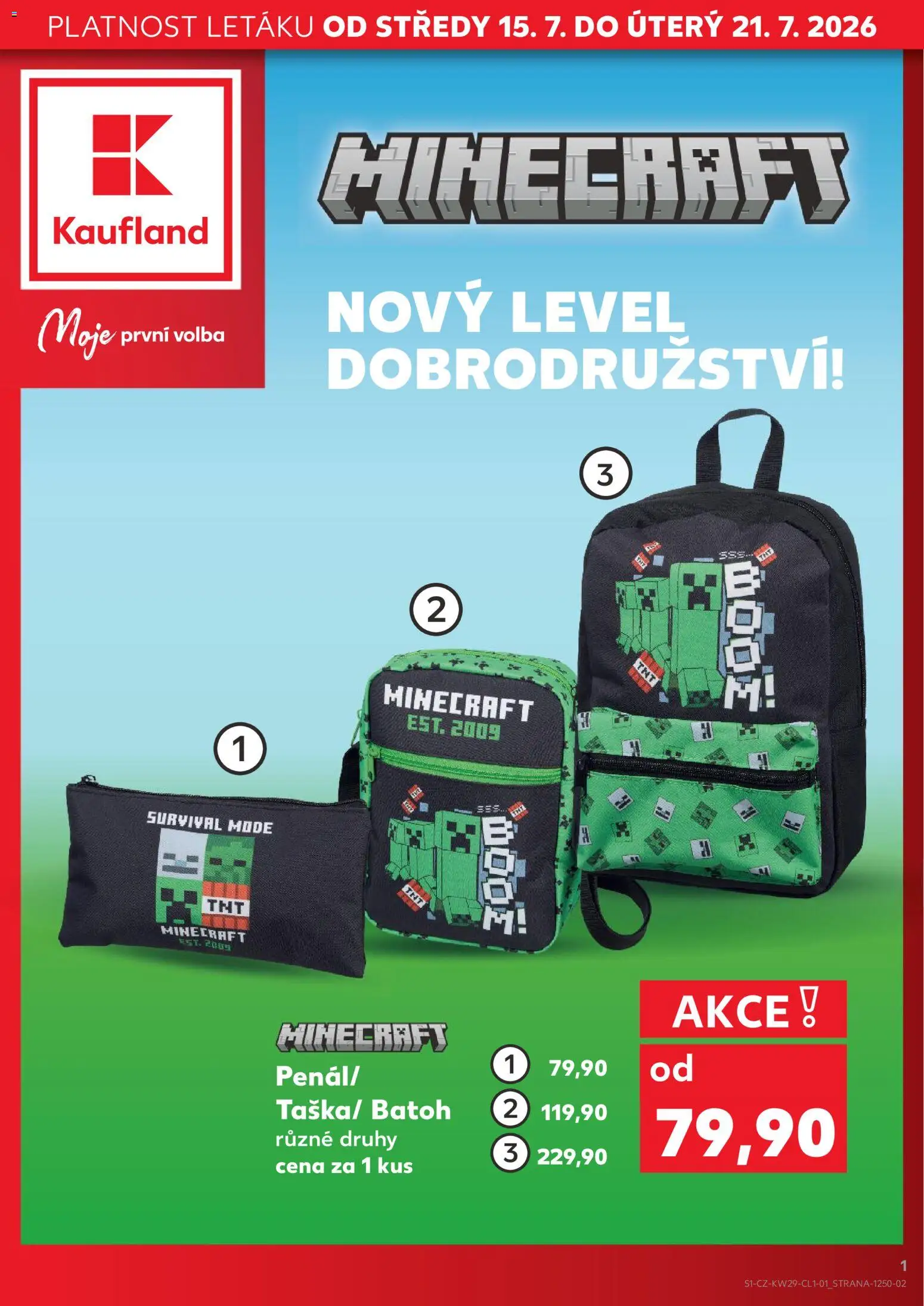 Náhled nabídky: Kaufland Kaufland leták - Ostrava platný od 15.07.2026 - Batoh, Taška