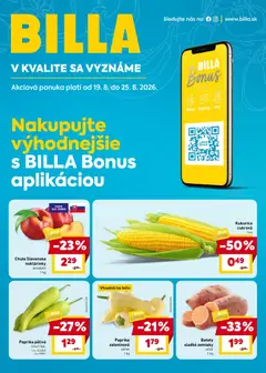 Náhľad Billa letáku platného od 19.08.2026