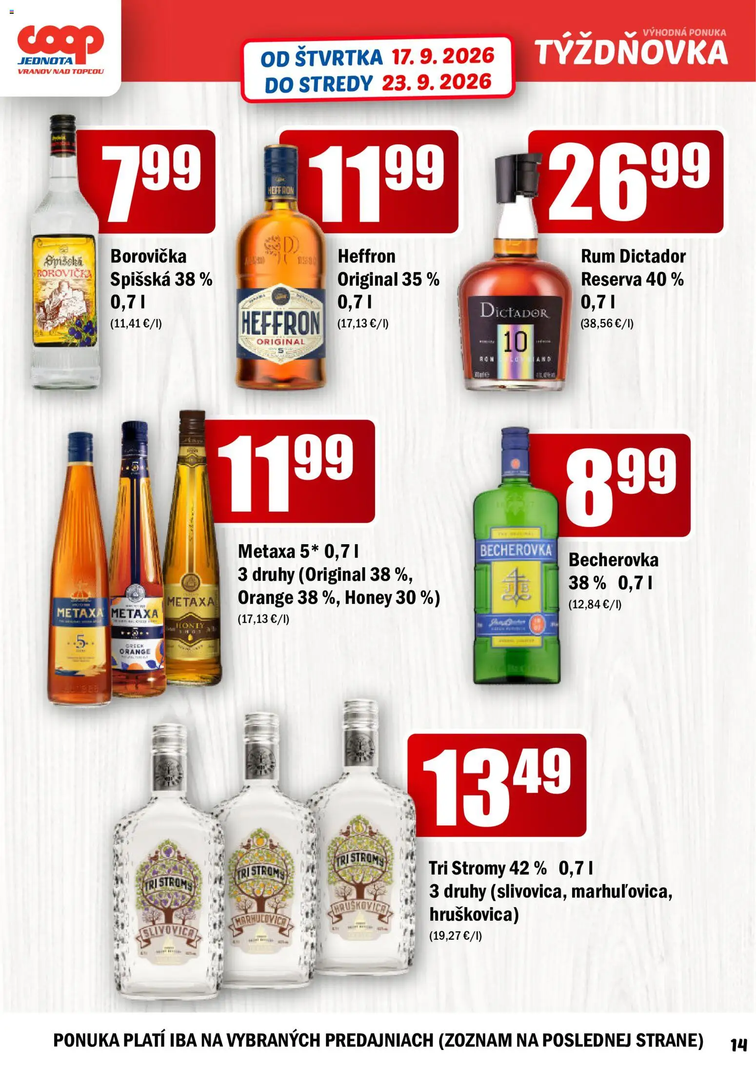 Náhľad COOP Jednota letáku platného od 17.09.2026
