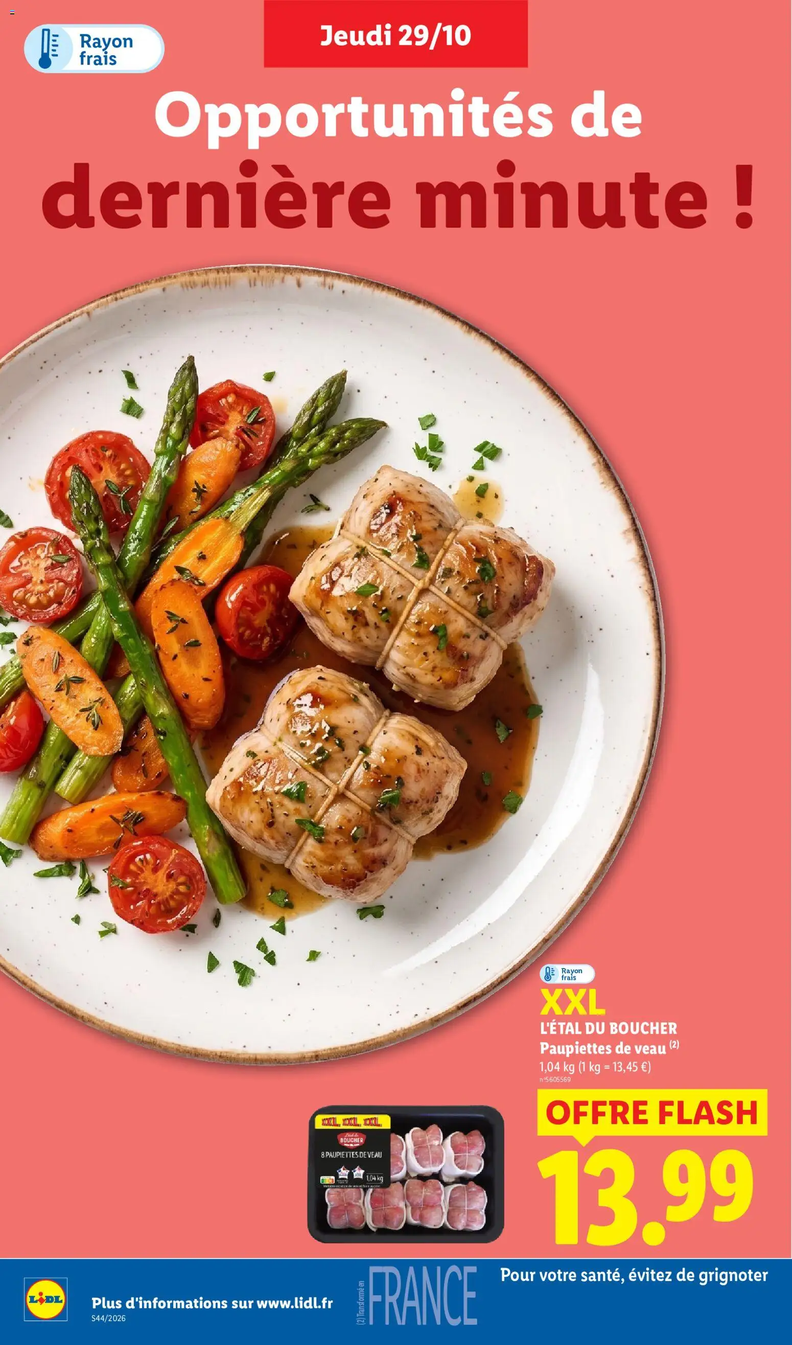 Prévisualisation de LIDL catalogue du magasin LIDL formulaire valide 29/10/2026 - Paupiettes de veau