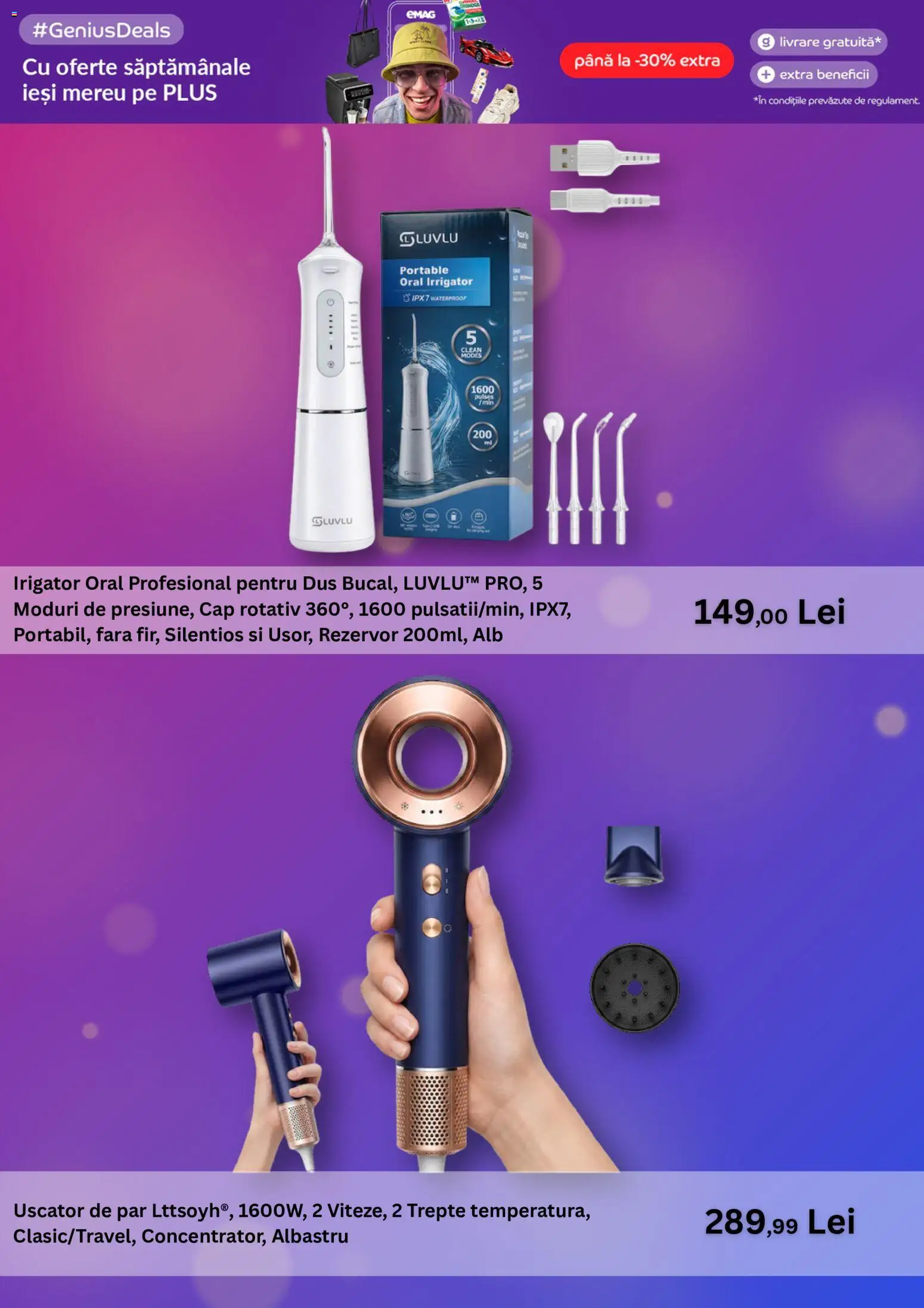 Previzualizarea de cataloage: Emag Emag Catalog valabil de la 20.10.2026 - Plus, Clean, Uscător, Uscător De Păr, Duș