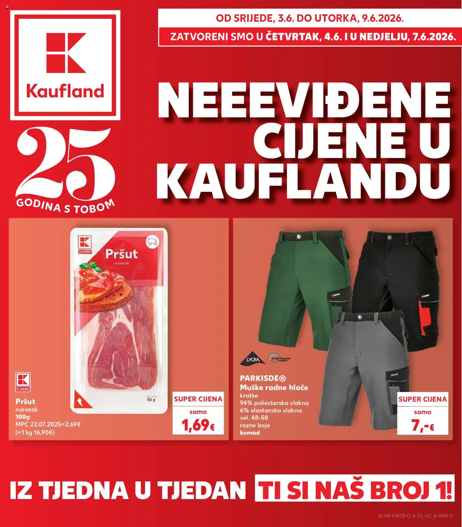 Pregled letka Split-Ravne njive trgovine Kaufland vrijedi od 03.06.2026
