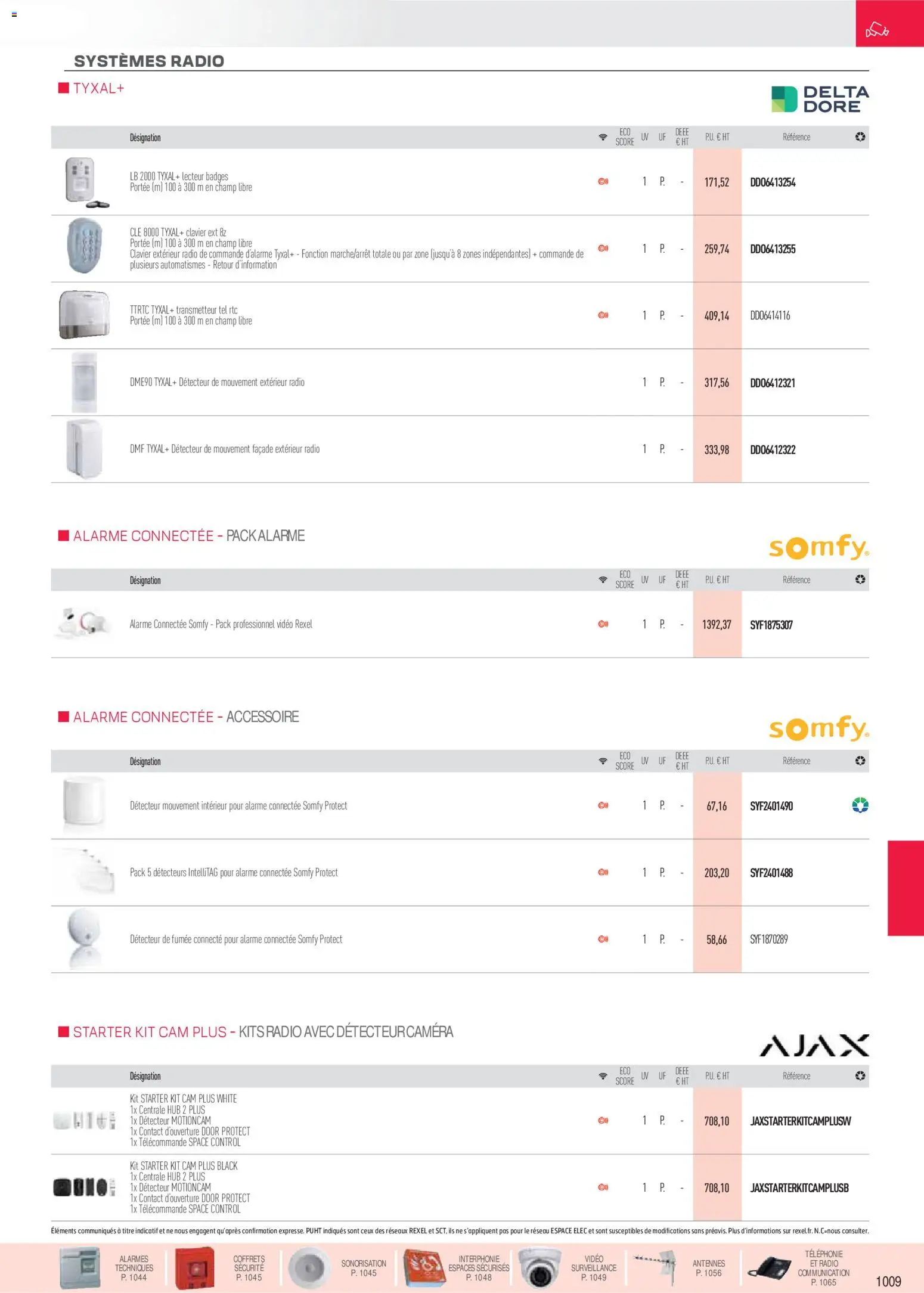 Prévisualisation de Brochure sécurité, communication du magasin Rexel formulaire valide 18/11/2025 - Vidéo, Radio, Ajax, Clavier, Télécommande, Clé, Détecteur de fumée