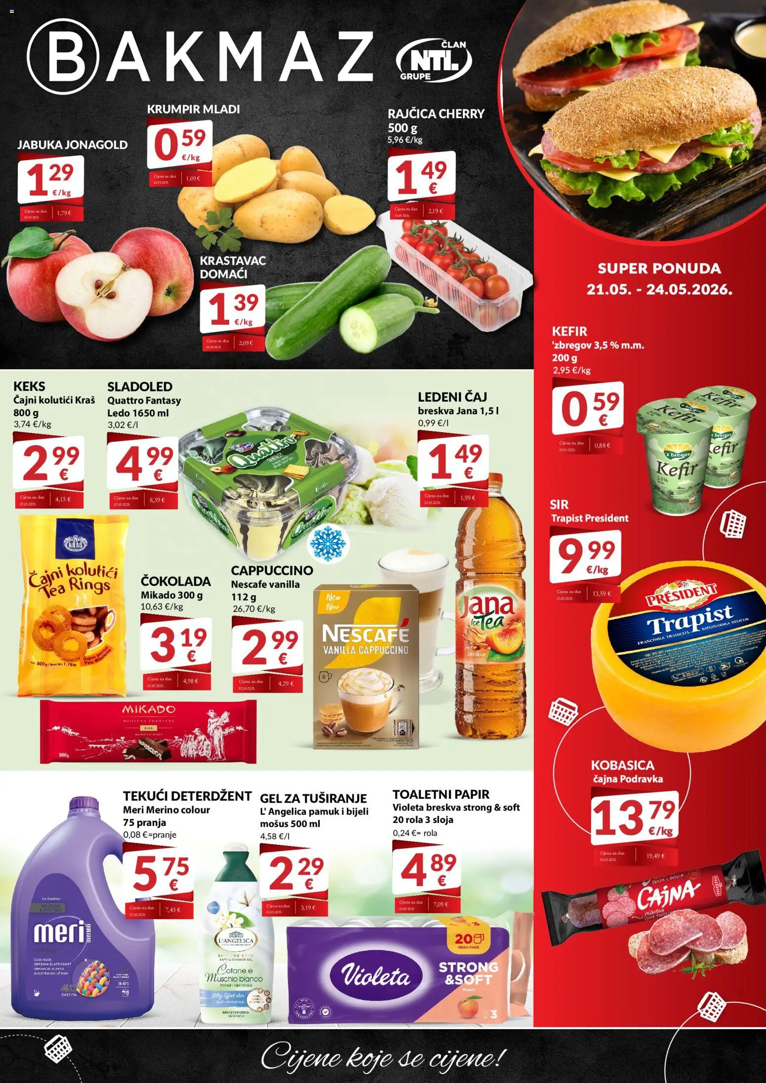 Pregled letka Katalog trgovine Bakmaz vrijedi od 21.05.2026