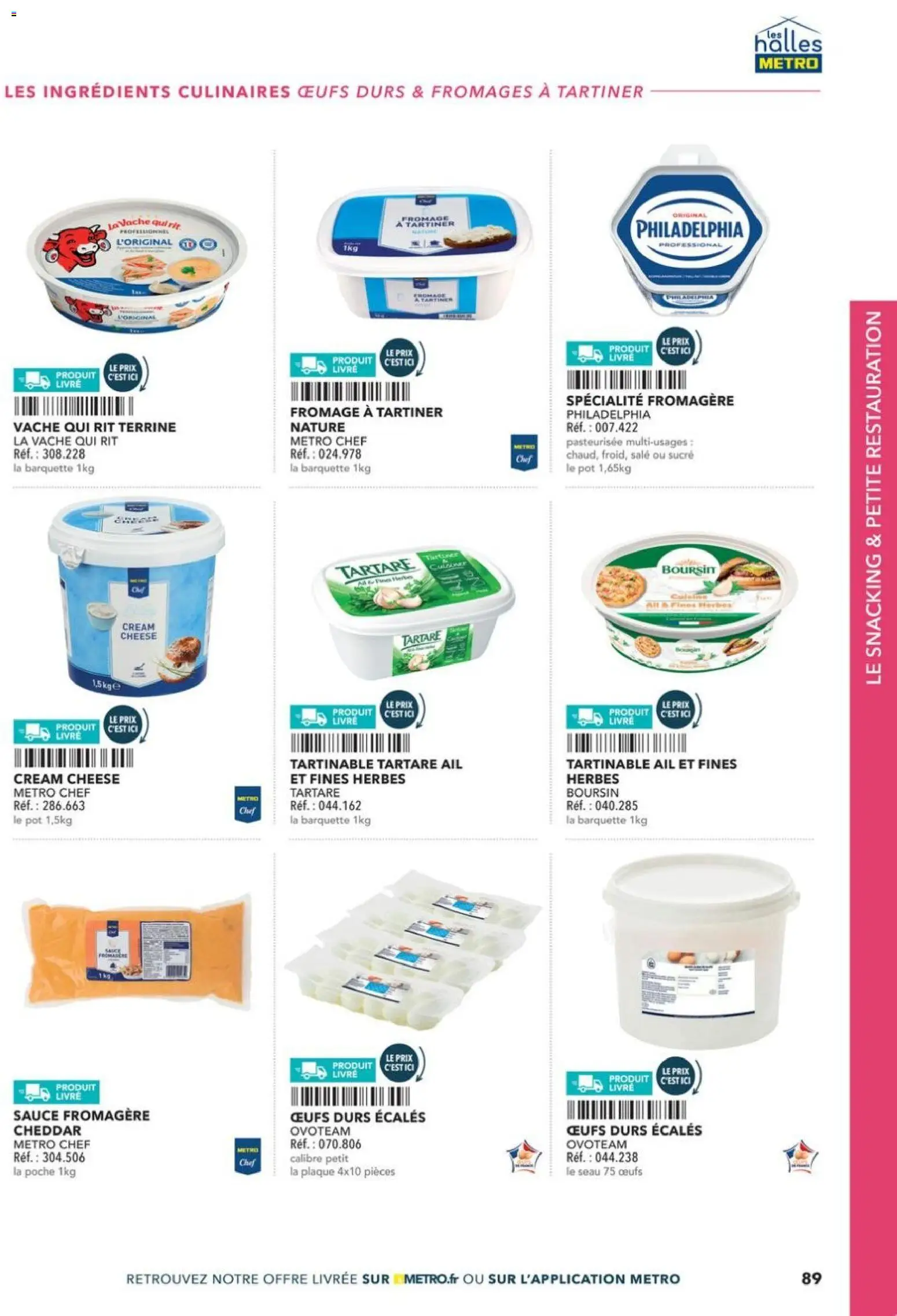 Prévisualisation de Boulangers Pâtissiers du magasin METRO formulaire valide 30/04/2026 - Fromage, Livre, Œufs, Sucre, Ail, Cheddar, Boursin, Ingrédients