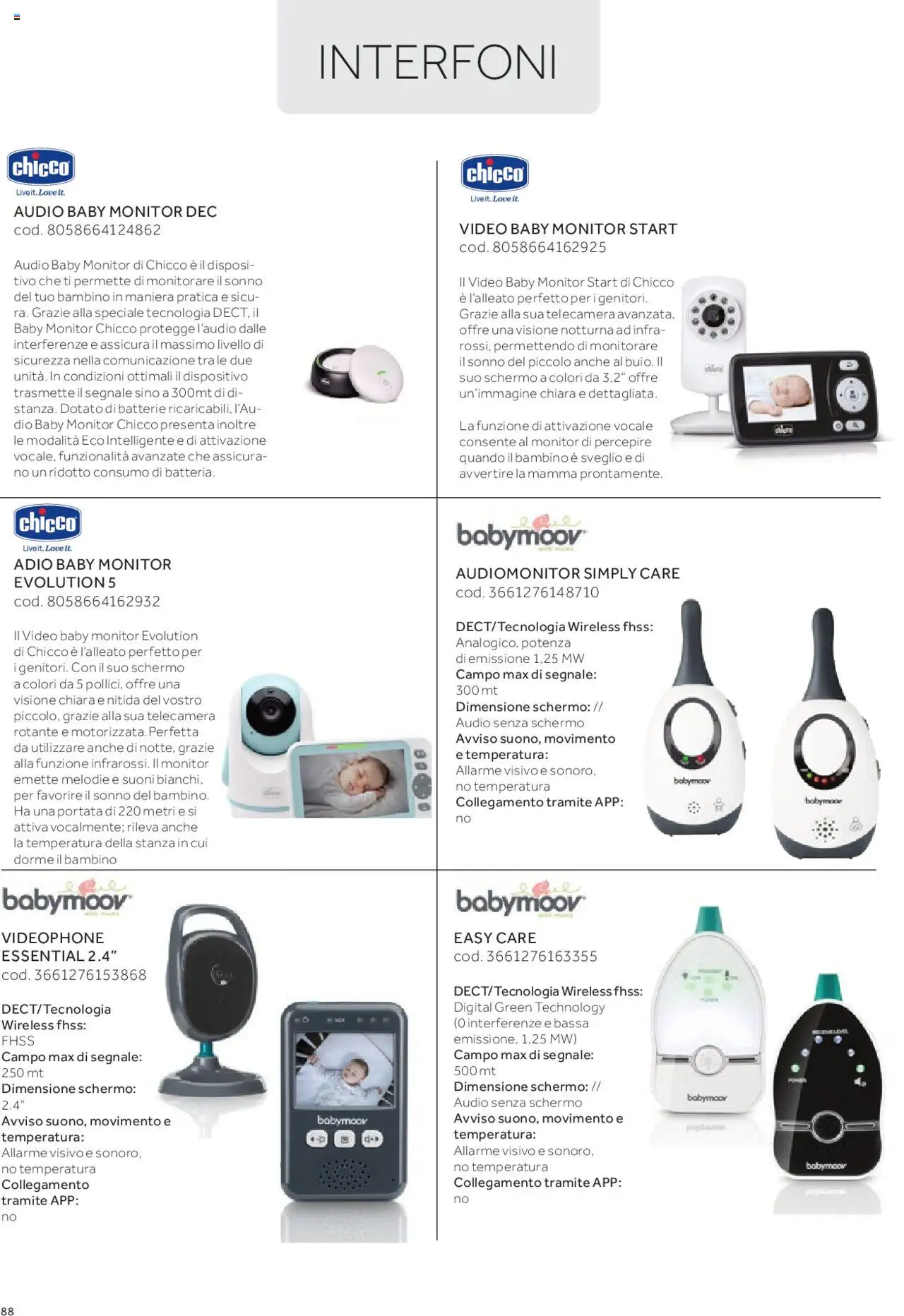 Anteprima dell'opuscolo Catalogo Camarette e Lettini dal negozio Prenatal valido da 01/01/2025 - Video, Monitor, Audio, Batterie, Schermo, Baby monitor, Monitorare