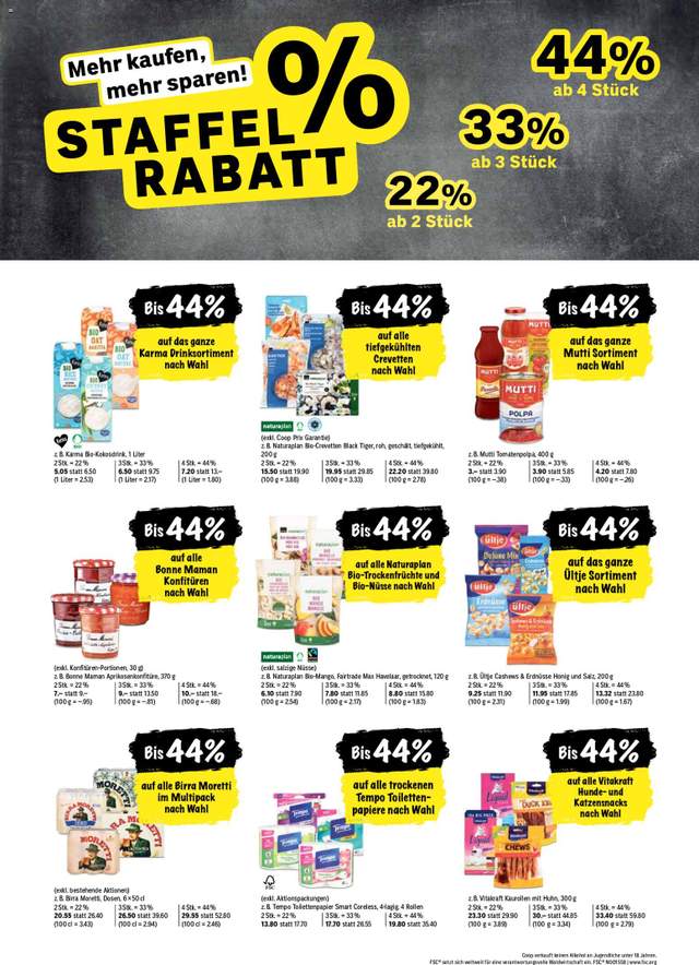 Neue Coop Aktionen ab 22.10.