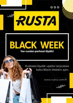 Kaupan Rusta Rusta Black Friday -ennakkoilmoitus esikatselu, voimassa 09/10/2026