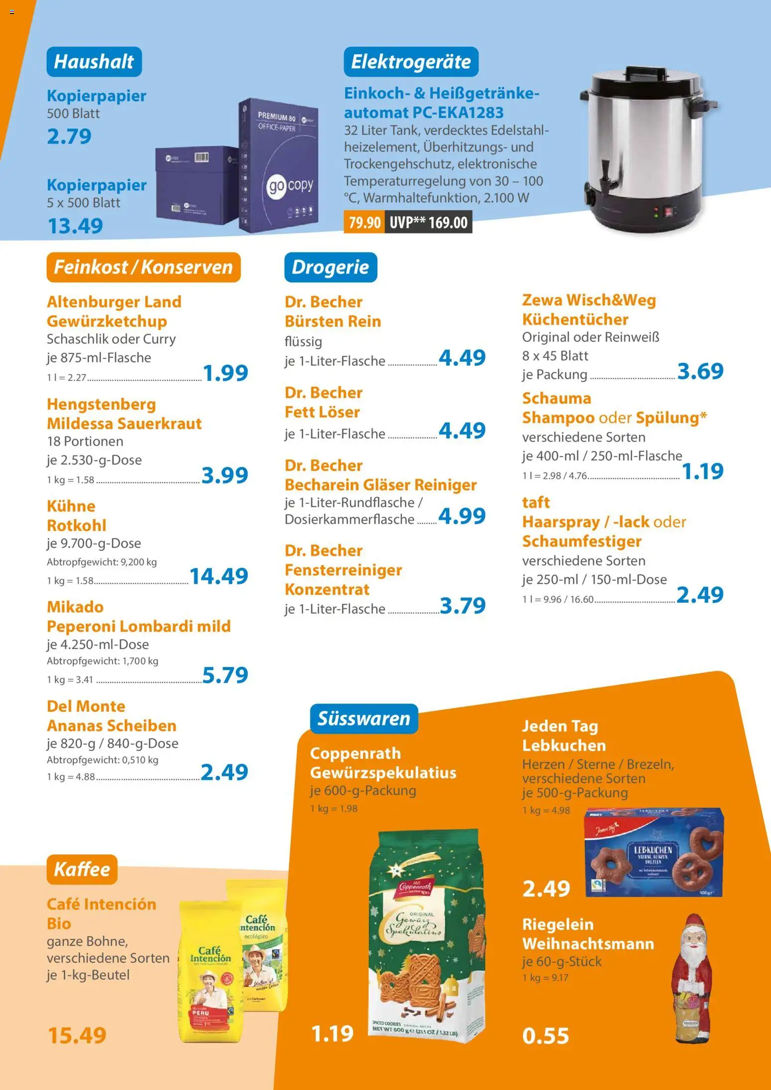 Vorschau von dem Prospekt des Geschäftes C&C, gültig ab dem 02.11.2026 - Kaffee, Ananas, Rotkohl, Shampoo, Süßwaren, Haarspray, Zewa