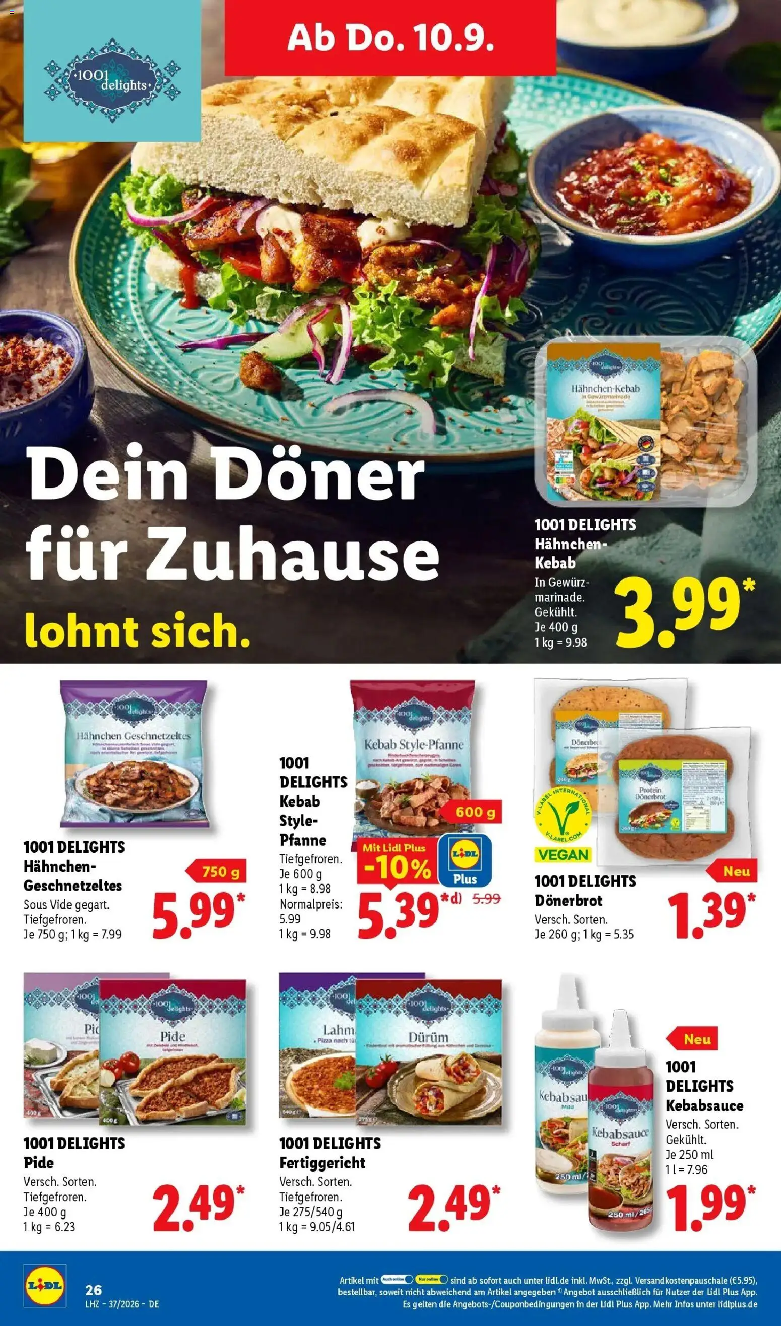 Vorschau von dem Prospekt des Geschäftes Lidl, gültig ab dem 07.09.2026 - Pizza, Hahnchen