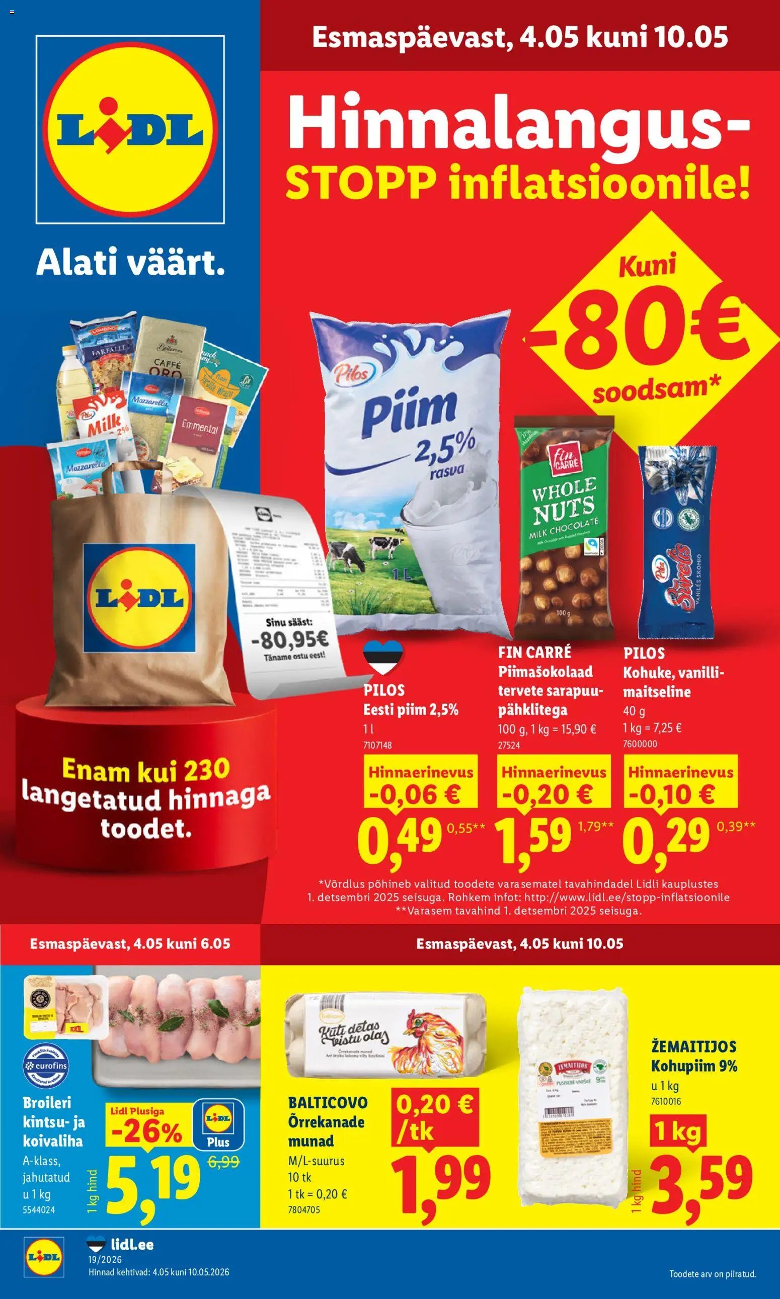 Lidl kliendilehe eelvaade alates 04.05.2026