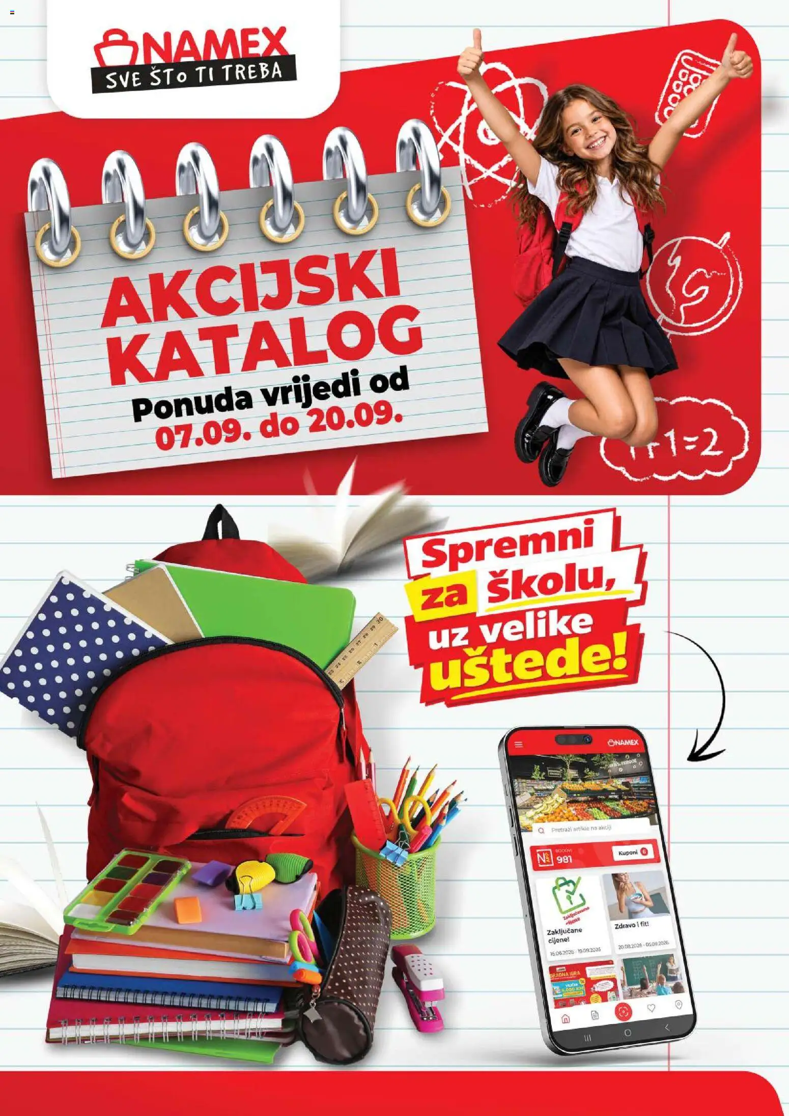Pregled letka Namex katalog trgovine Namex vrijedi od 07.09.2026