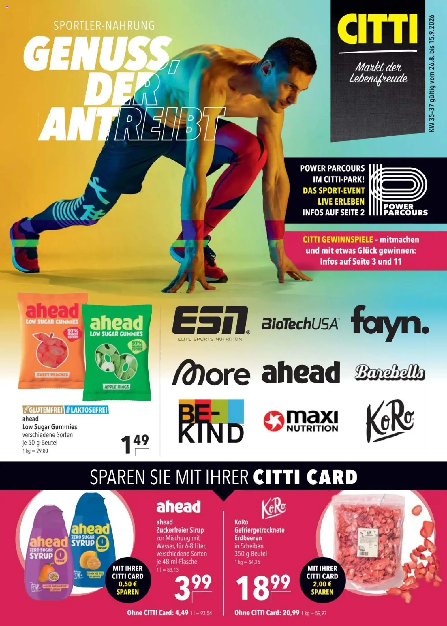 Eksempel på tilbudsavis CITTI - Sport og næring fra butik CITTI gyldig fra 26/08/2026