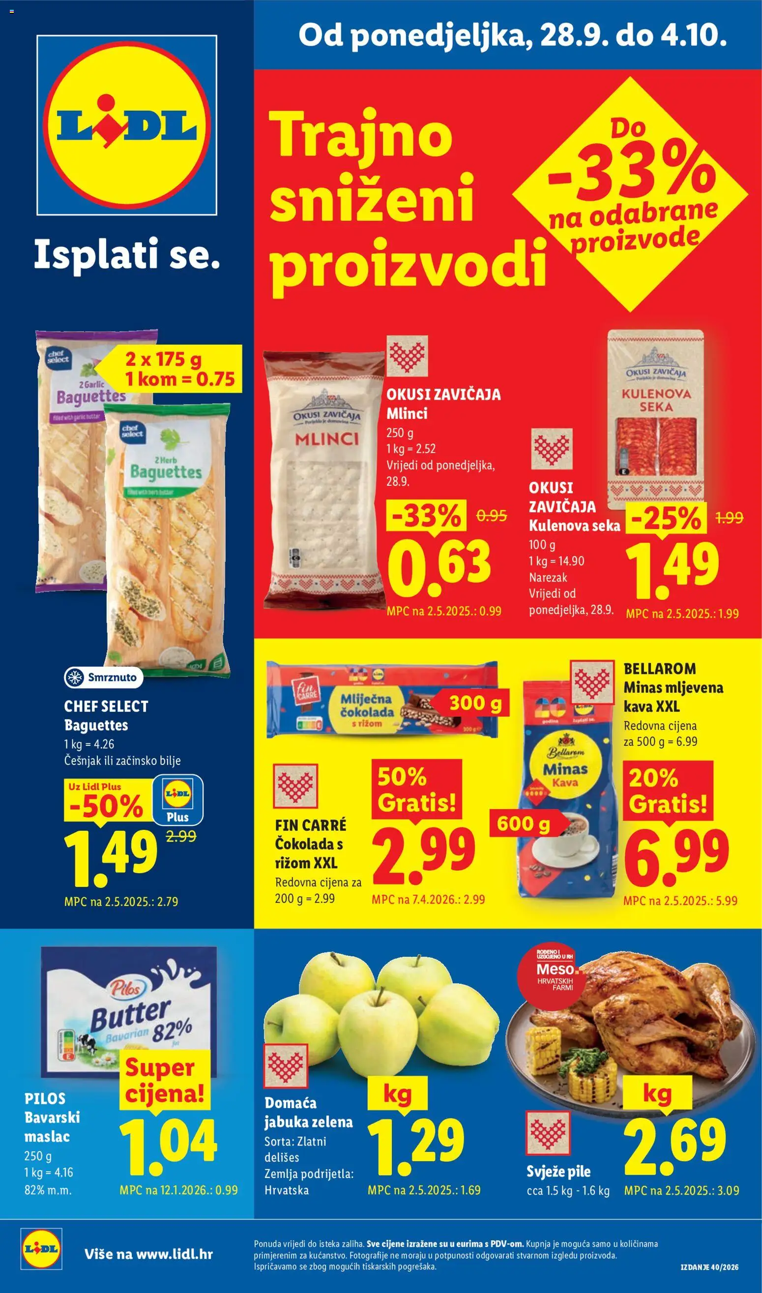 Pregled letka Lidl Katalog trgovine Lidl vrijedi od 28.09.2026