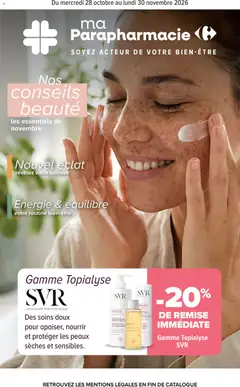Prévisualisation de Carrefour Ma parapharmacie, soyez acteur de votre bien-être du magasin Carrefour formulaire valide 28/10/2026