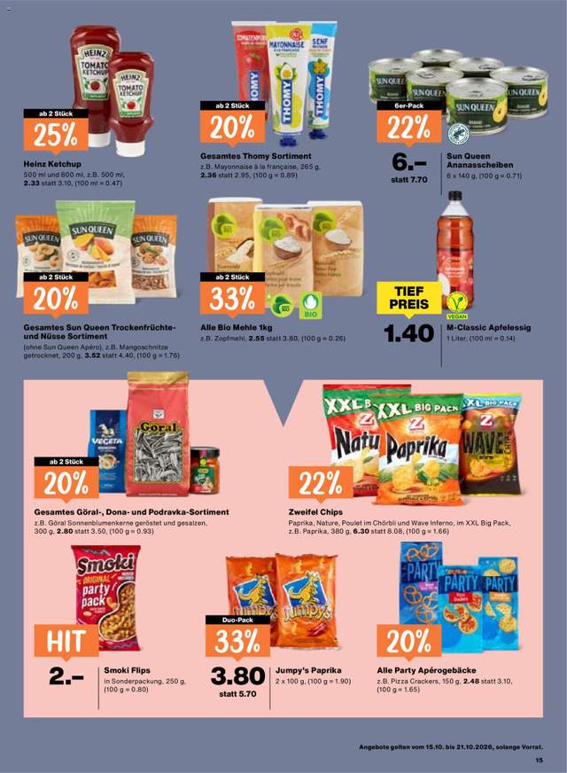 Neue Migros Aktionen ab 15.10.