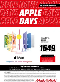 Anteprima dell'opuscolo Media World volantino Apple Days dal negozio Media World valido da 30/07/2026