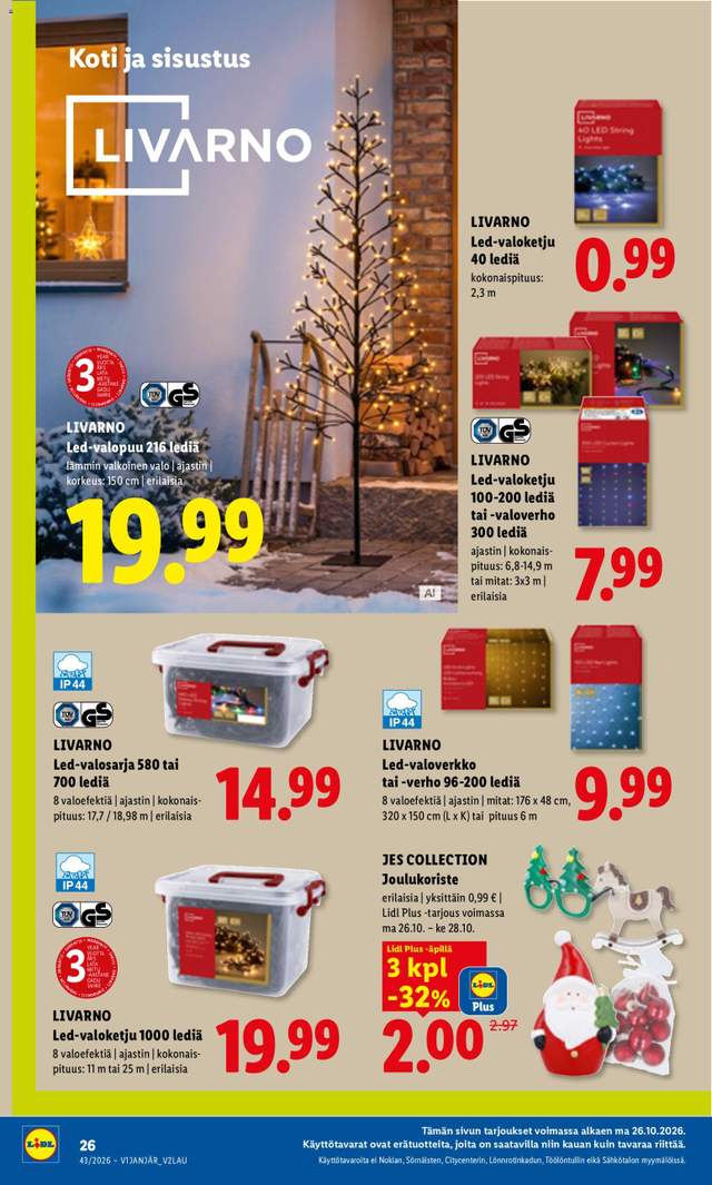 Uusi Lidl tarjouslehti alkaen 26/10