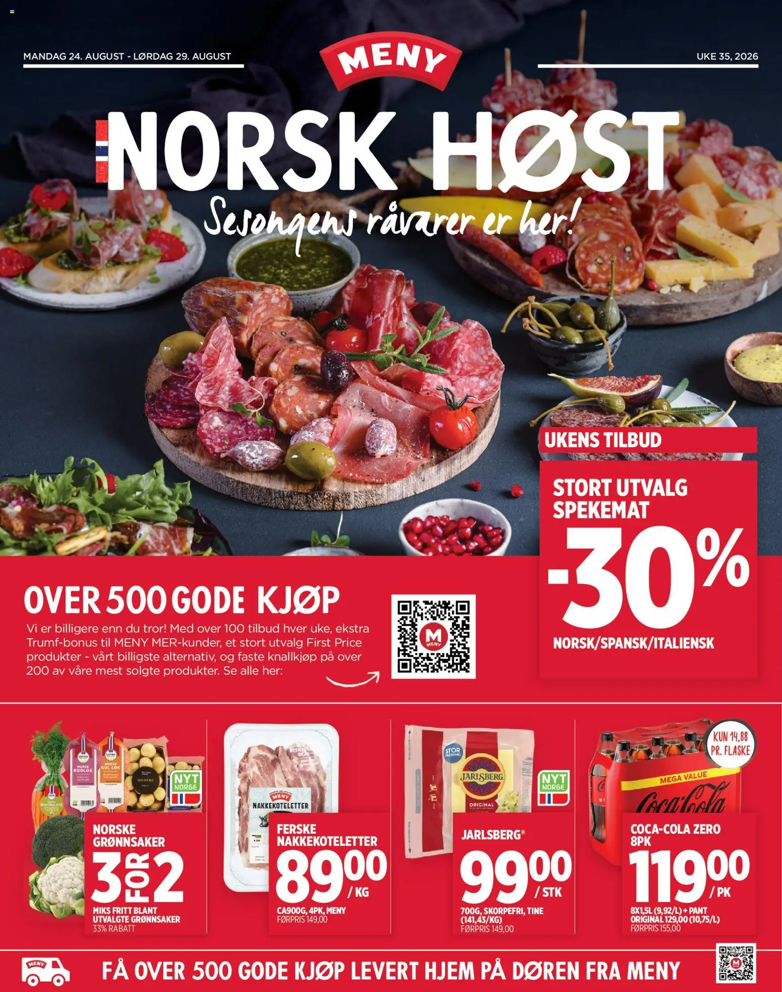 Forhåndsvis Meny kundeavis fra butikk Meny gyldig fra 24/08/2026