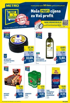 Pregled letka Metro Profi cijena trgovine Metro vrijedi od 04.05.2026