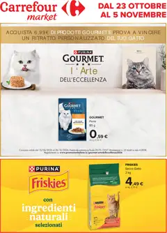 Anteprima dell'opuscolo Carrefour volantino Market Purina dal negozio Carrefour valido da 23/10/2026