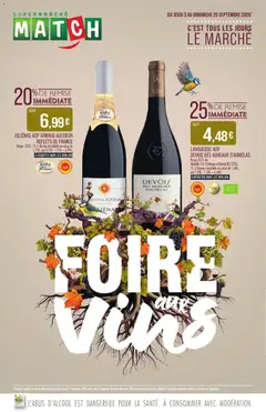 Prévisualisation de Match Supermarché Foire aux vins du magasin Match Supermarché formulaire valide 03/09/2026