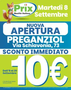 Anteprima dell'opuscolo Prix volantino Preganziol dal negozio Prix valido da 08/09/2026