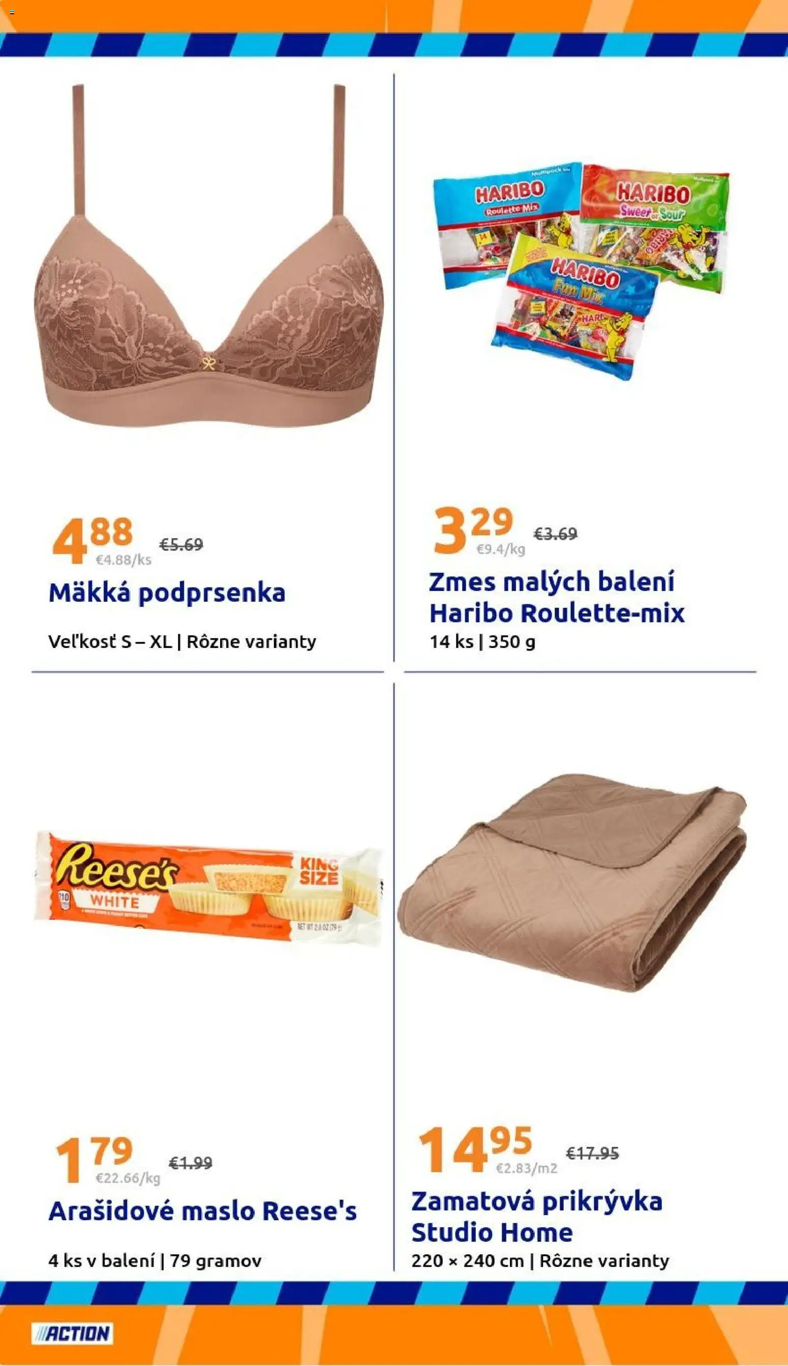 Náhľad Action letáku platného od 09.09.2026 - Maslo, Podprsenka, Arašidové maslo, Prikrývka