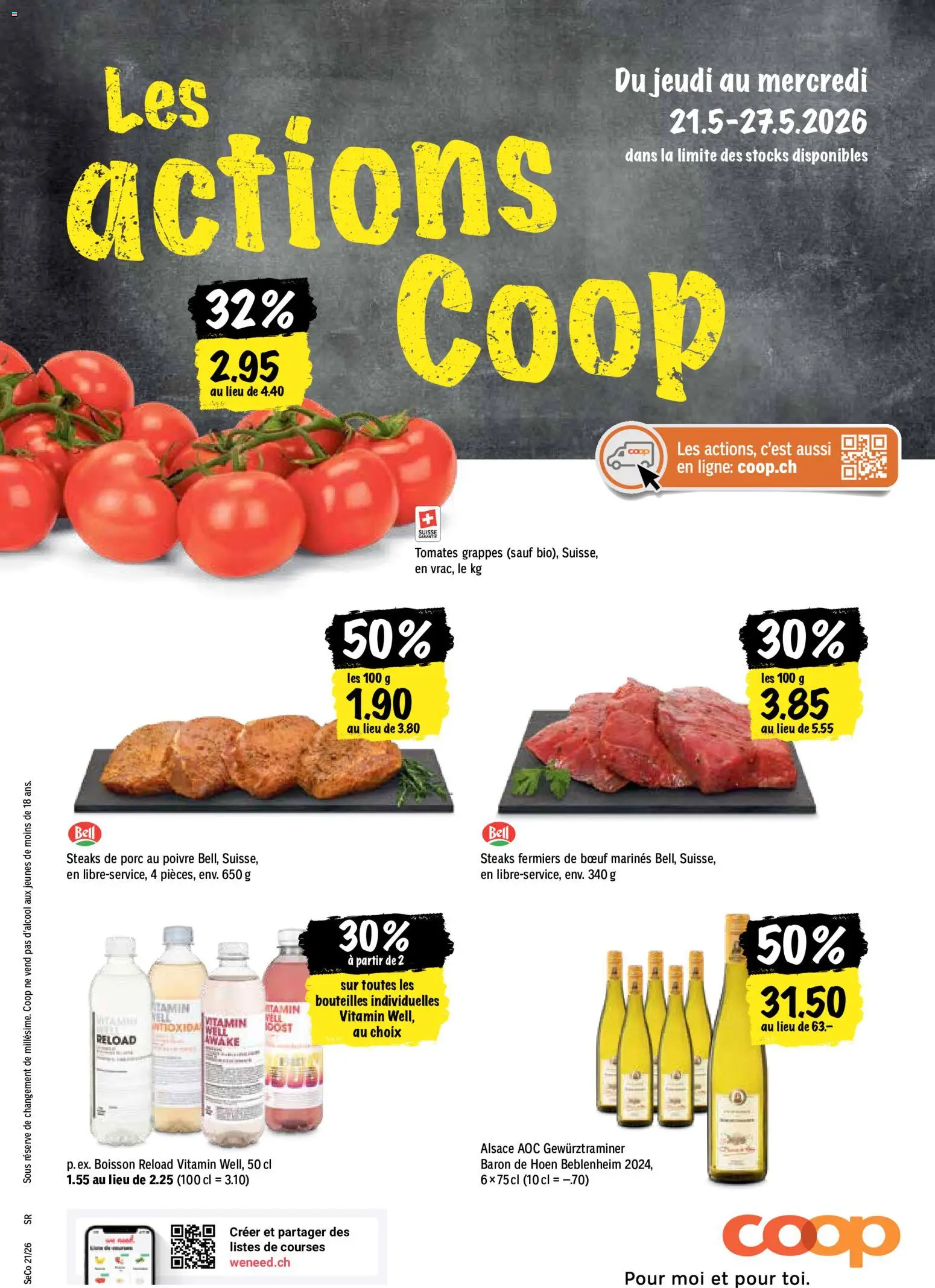Vorschau des Merkblatts Coop aktionen FR vom Shop Coop gültig von 21.05.2026 bis 27.05.2026