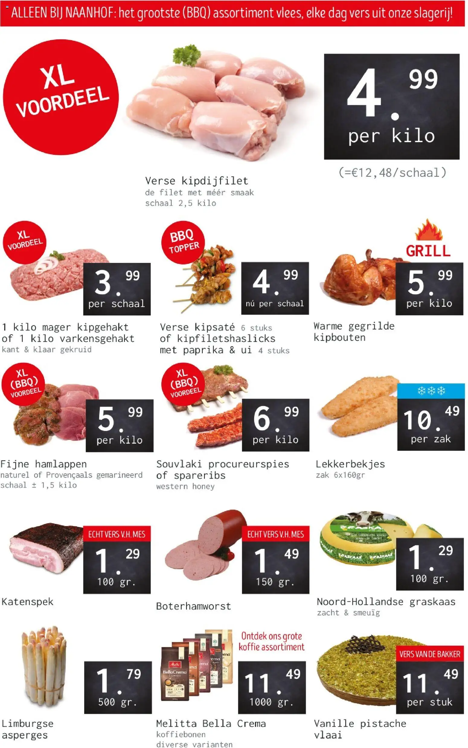 Voorbeeld van Naanhof folder van winkel Naanhof geldig vanaf 08-06-2026 - Koffie, Asperges, Paprika, Grill, Ui, Schaal, Vanille, Filet