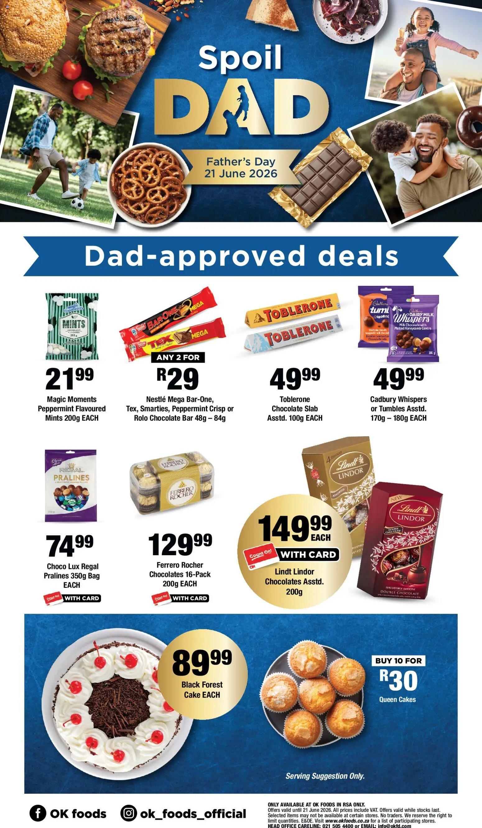 Preview of OK Foods flyer valid from 11/06/2026 - Chocolate, Cake, Bag, Biscuits